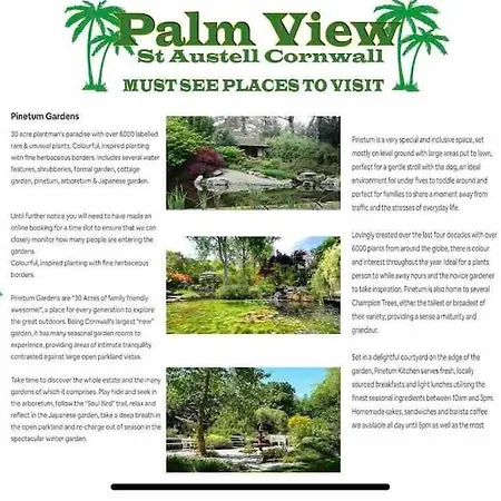 Palm View Luxury Botanical Themed Apartment With Sauna St Austell Exterior photo
