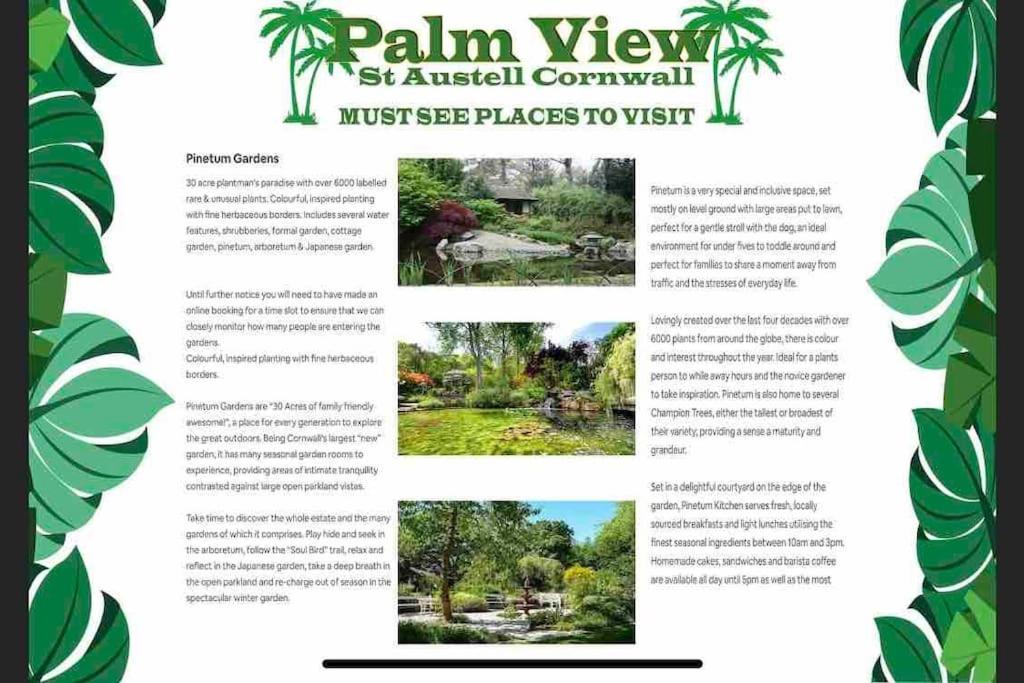 Apartment Palm View Luxury Botanical Themed With Sauna St Austell